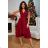 Women's Plus Size (42-46) Long Elegant Party Sleeveless Dress POLISH FASHION PMLBC23265-10 Wine 40