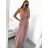 Women's Strapless Long Tulle Dress (S/M ONE SIZE) ITALIAN FASHION IMM238917