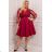 Dress Elegant Party Long Sleeve Women's Plus Size (36-52) POLISH FASHION PMLBF23ID2807 Burgundy 42