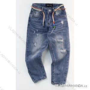 Kalhoty jeans dětské dorost dívčí (4-12let) ITALSKÁ MÓDA IMPWK23N-616