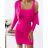 Women's Long Sleeve Elegant Strap Dress and Sweater Set (S/M ONE SIZE) ITALIAN FASHION IMPGM23021
