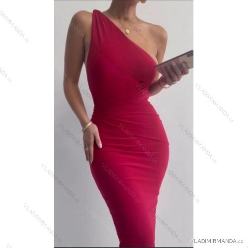 Šaty elegantní bez rukávu dámské (S/M ONE SIZE) ITALSKÁ MÓDA IMPGM235672