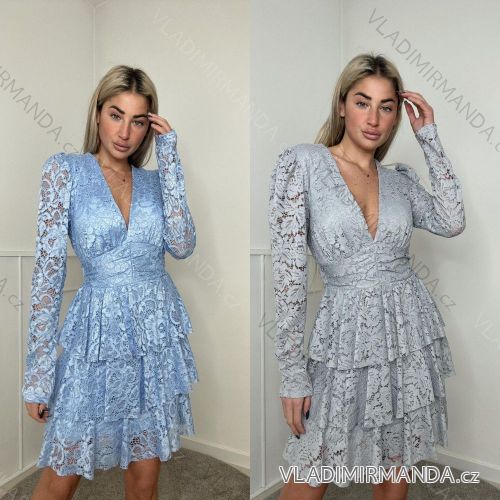 Šaty krajkové boho dlouhý rukáv dámské (S/M ONE SIZE) ITALSKÁ MÓDA IMPBB23B23317