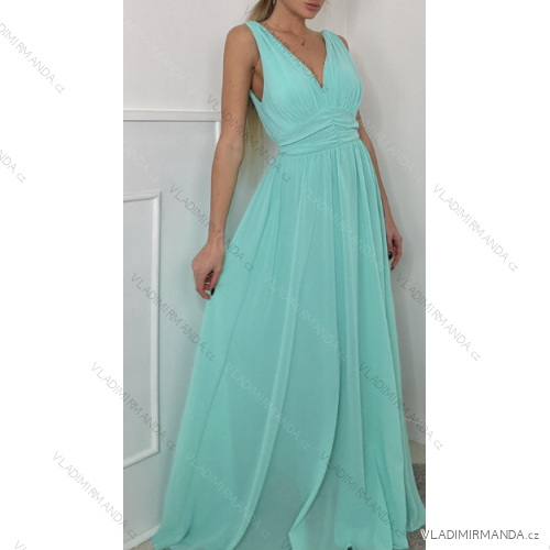 Women's Sleeveless Long Party Dress (S/M ONE SIZE) ITALIAN FASHION IMPBB22A11659