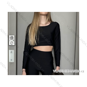 Top croptop dlouhý rukáv dámský (S/M ONE SIZE) ITALSKÁ MÓDA IMPBB23S4015