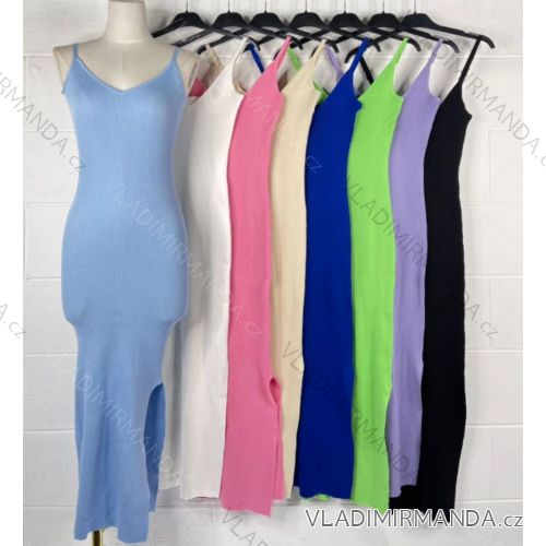 Šaty dlouhé na ramínka dámské (S/M ONE SIZE) ITALSKÁ MÓDA IMPBB2308363r