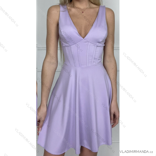 Šaty elegantné na ramienka dámske (S/M ONE SIZE) TALIANSKA MÓDA IMPBB23B23297
