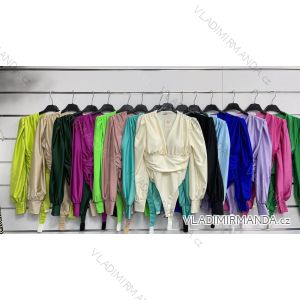 Body blúzka dlhý rukáv dámske (S/M ONE SIZE) TALIANSKA MÓDA IMWAS23126
