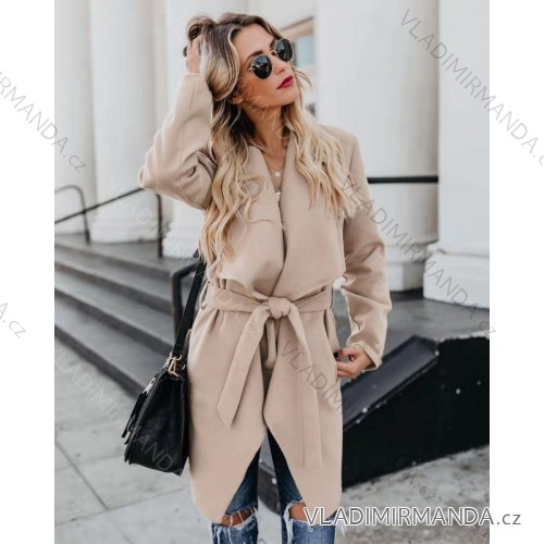 Women's long fleece coat (M / L ONE SIZE) ITALIAN FASHION IMD211105 Camel brown M / L