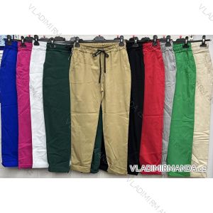 Kalhoty dlouhé strečové dámské nadrozměr (L-4XL) ITALSKÁ MÓDA IMWD23157
