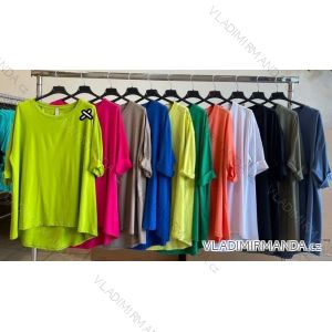 Tunika oversize 3/4 dlouhý rukáv dámská nadrozměr (3XL/4XL ONE SIZE) ITALSKÁ MÓDA IMWT23199