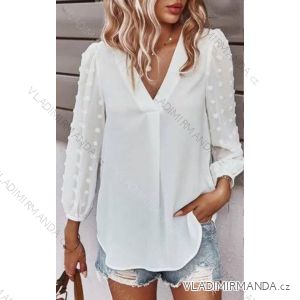 Tunika košilová dlouhý rukáv dámská nadrozměr (2XL/3XL ONE SIZE) ITALSKÁ MÓDA IMWT23222