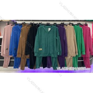 Souprava tepláková mikina dlouhý rukáv a tepláky dámská (S/M ONE SIZE) ITALSKÁ MÓDA IMWD23251