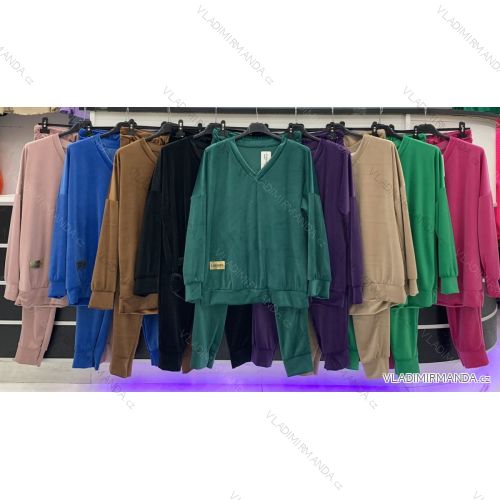 Women's Long Sleeve Sweatshirt and Tracksuit Set (S/M ONE SIZE) ITALIAN FASHION IMWD23251