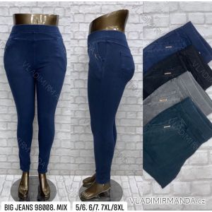 Kalhoty jeans džegíny dlouhé dámské nadrozměr (5XL-8XL) TURECKÁ MÓDA TMWL2399008