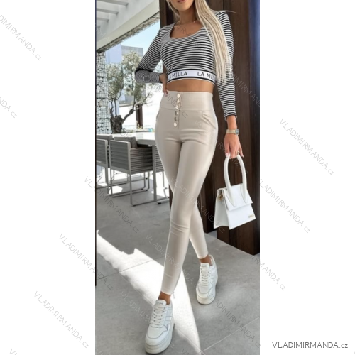 Lange Lederhose für Damen (Einheitsgröße S/M) ITALIAN FASHION IMPBB23D06031