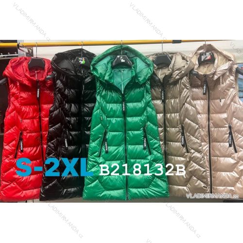 Vesta s kapucí dámská (S-2XL) POLSKÁ MÓDA PMWB23B218132B