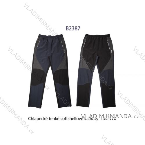 Kalhoty softshellové slabé dorost chlapecké (134-164) WOLF B2387