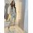 Sommer Tunika Kurzarm und lang gestreiften Rock Frauen (uni xs-m) ITALIENISCHE MODE IM119426