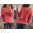 Schmaler Langarmpullover für Damen (S/M EINHEITSGRÖSSE) ITALIAN FASHION IMM22NM1236/DU neonpink
