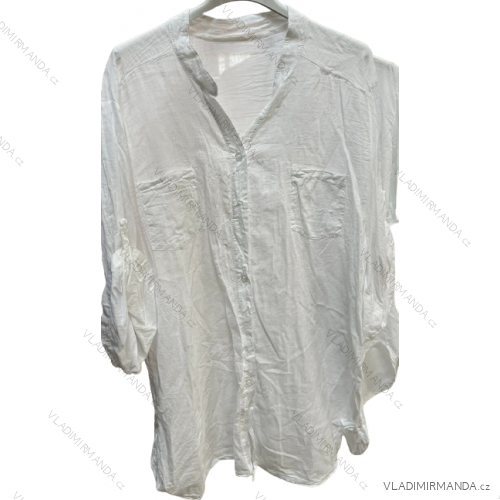 Košeľa dlhý rukáv dámska nadrozmer (52-62) TALIANSKA MÓDA IMM23M16688