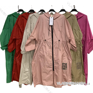 Bunda prodloužená s kapucí dámská nadrozměr (3XL/4XL ONE SIZE) ITALSKá MóDA IMC23145