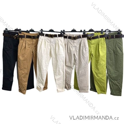 Nohavice dlhé s opaskom dámske (S/M ONE SIZE) TALIANSKA MÓDA IMPLM23820187