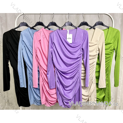 Women's Elegant Long Sleeve Dress (S/M ONE SIZE) ITALIAN FASHION IMPLP2384380090