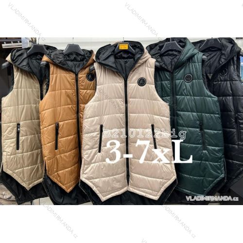 Vesta jarní s kapucí dámská nadrozměr (3XL-7XL) POLSKÁ MÓDA PMLB23B210122B