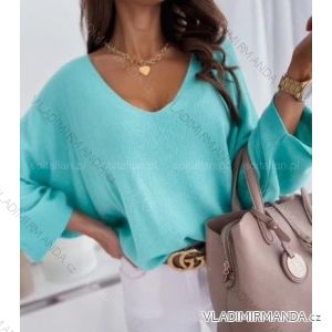Schmaler Oversize-Langarmpullover für Damen (S/M EINHEITSGRÖSSE) ITALIAN FASHION IMWGM23442