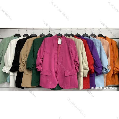 Elegant Long Sleeve Women's Plus Size Jacket (2XL-6XL) ITALIAN FASHION IMWA23465