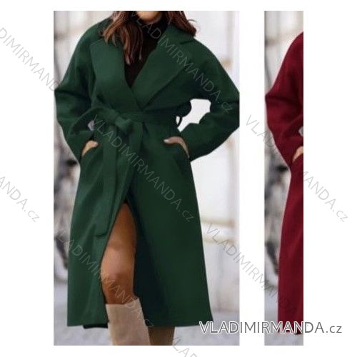 Kabát flaušový s podšívkou dámský (S/M ONE SIZE) ITALSKÁ MÓDA IMWB23053