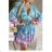 Women's Elegant Summer Long Sleeve Dress (S/M ONE SIZE) ITALIAN FASHION IMWB23075