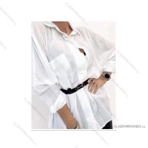 Elegantes Hemd Langarm Damen Kleid (S / M ONE SIZE) ITALIAN FASHION IMWY21734