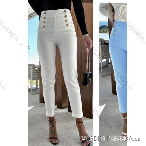 Kalhoty dlouhé elegantní dámské (S/M ONE SIZE) ITALSKÁ MÓDA IMWB23091