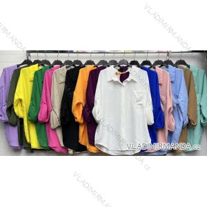 Košeľa dlhý rukáv dámska (XL/2XL ONE SIZE) TALIANSKA MÓDA IMWD23501