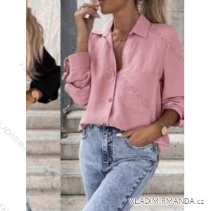 Košeľa dlhý rukáv dámska (S/M ONE SIZE) TALIANSKA MÓDA IMWB23097