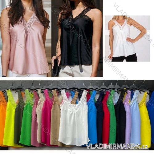 Sommer-Top aus Spitze für Damen aus Satin (Einheitsgröße S/M) ITALIAN FASHION IMWC23560