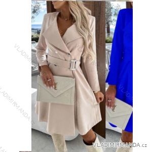 Šaty kabátikovej elegantný dlhý rukáv dámske (S/M ONE SIZE) TALIANSKA MÓDA IMWB23108