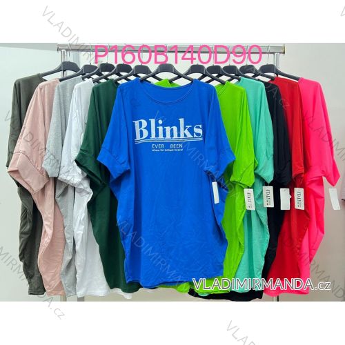 Tunika krátký rukáv dámská nadrozměr (4XL/5XL ONE SIZE) ITALSKá MóDA IM423102
