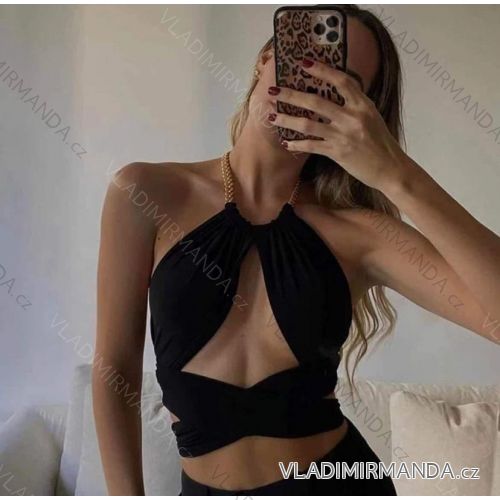 Women's Strappy Top/Croptop (S/M ONE SIZE) ITALIAN FASHION IMPLP2322606060