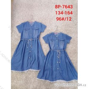 Šaty riflové krátký rukáv dorost dívčí (134-164) ACTIVE SPORT
