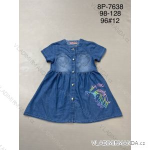 Šaty riflové krátký rukáv dětské dívčí (98-128) ACTIVE SPORT ACT238P-7638