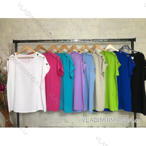 Women's Short Sleeve T-Shirt/Tunic (S/M ONE SIZE) ITALIAN FASHION IMPGM232993