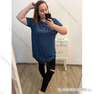 Shirt verlängert 3/4 Langarm Damen (L/XL/2XL ONE SIZE) ITALIAN FASHION IM423025