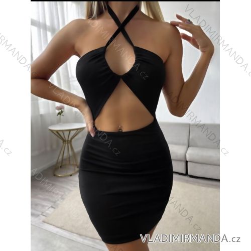 Women's Elegant Sleeveless Dress (S/M ONE SIZE) ITALIAN FASHION IMPBB231513ll