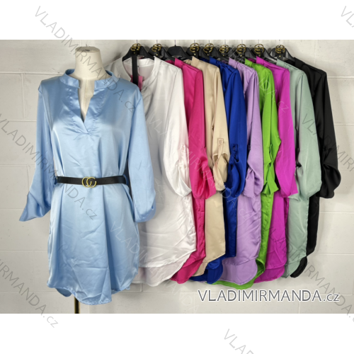 Šaty dlouhý rukáv dámské (S/M ONE SIZE) ITALSKÁ MÓDA IMPBB23U94021