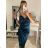 Women's elegant evening dress with straps (S/M ONE SIZE) ITALIAN FASHION IM3222IM322MONICA0 -   Dark turquoise
,   S/M