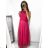 Women's long sleeveless party dress (S/M ONE SIZE) ITALIAN FASHION IMM238524