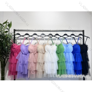 Women's elegant evening dress with straps (S/M ONE SIZE) ITALIAN FASHION IMPLM23231900